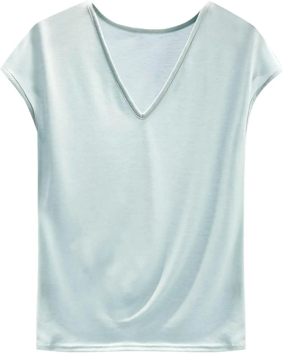 2025 Womens Summer Top Cotton Cap Sleeve Tank Tops V Neck T Shirts Solid Color Tunic Blouse Plus Size Tank Tops