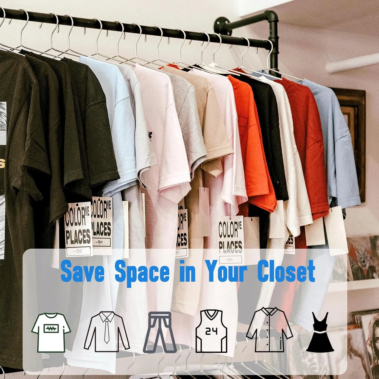 30 Pack Clothes Hangers Heavy Duty Wire HangersHangers Coat Hangers for Close...
