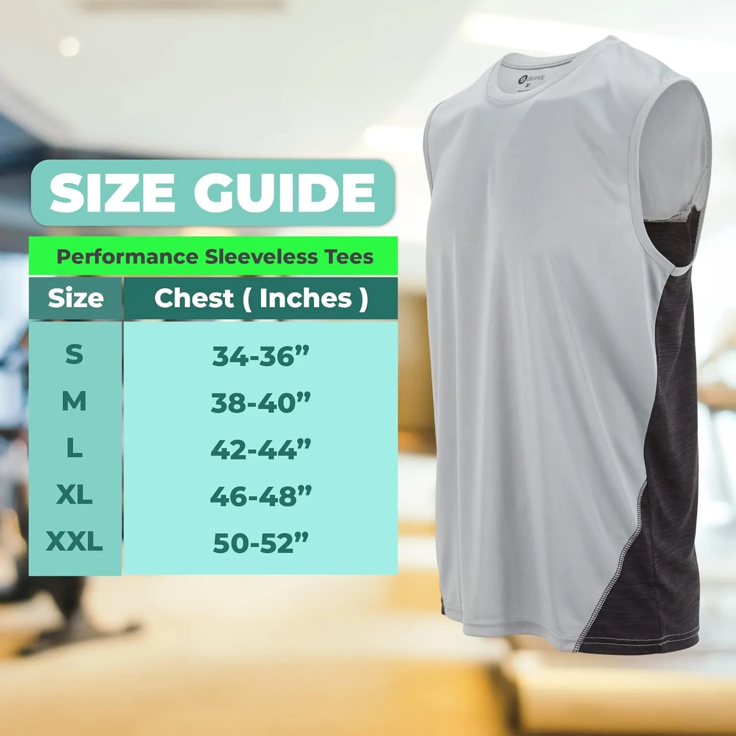 4 Pack: Athletic Tank Tops for Men, Dry Fit Muscle Shirts, Mens Athletic Tops for Gym, Workout & Active Wear Tees
