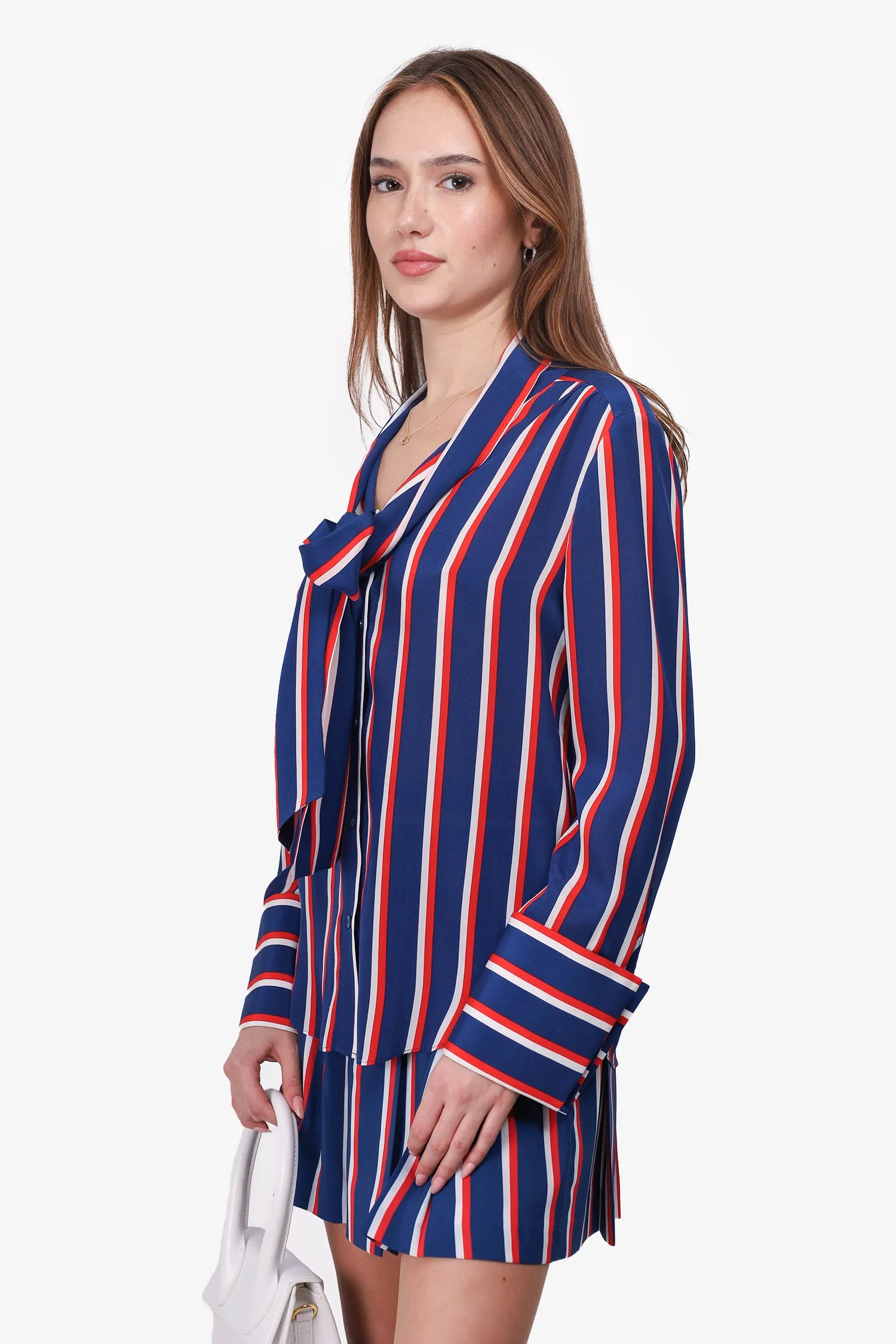 Alice   Olivia Blue/Red Striped Short Set Size XS/0