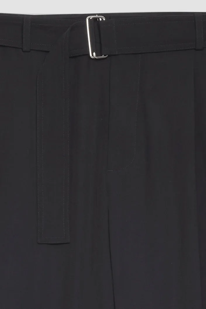 Belted Drop-Crotch Trousers