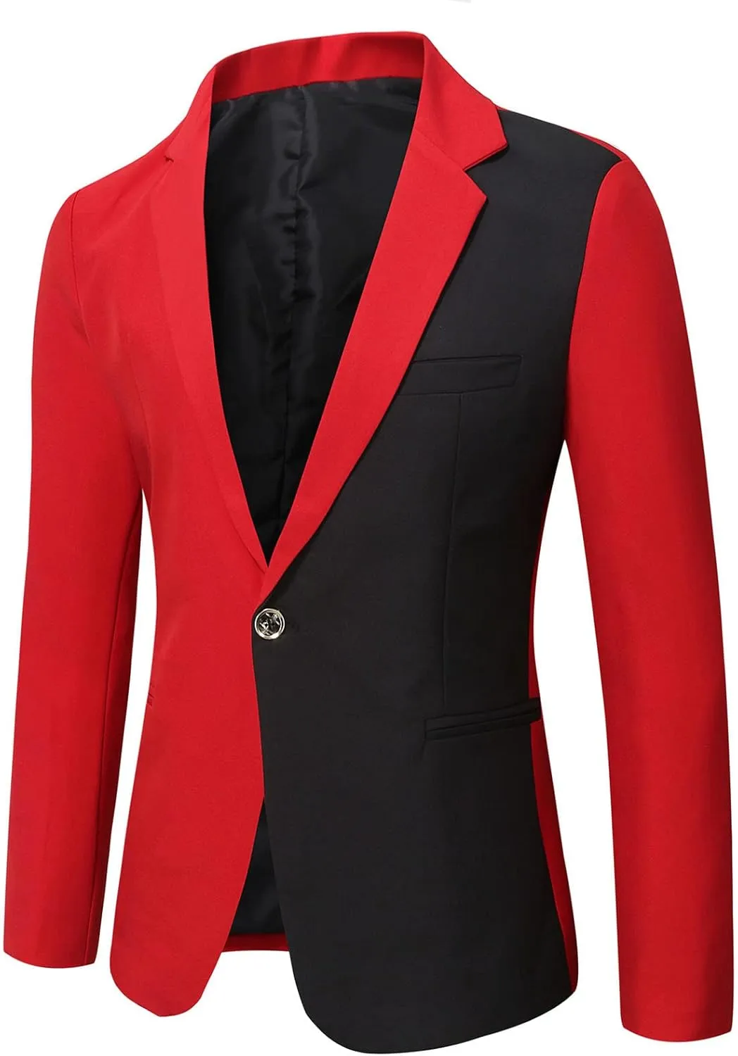 Blazers for Men Men's Coat Jacket Casual Buckle Lapels Printed Single-breasted Suit Long Sleeves Button Jacket