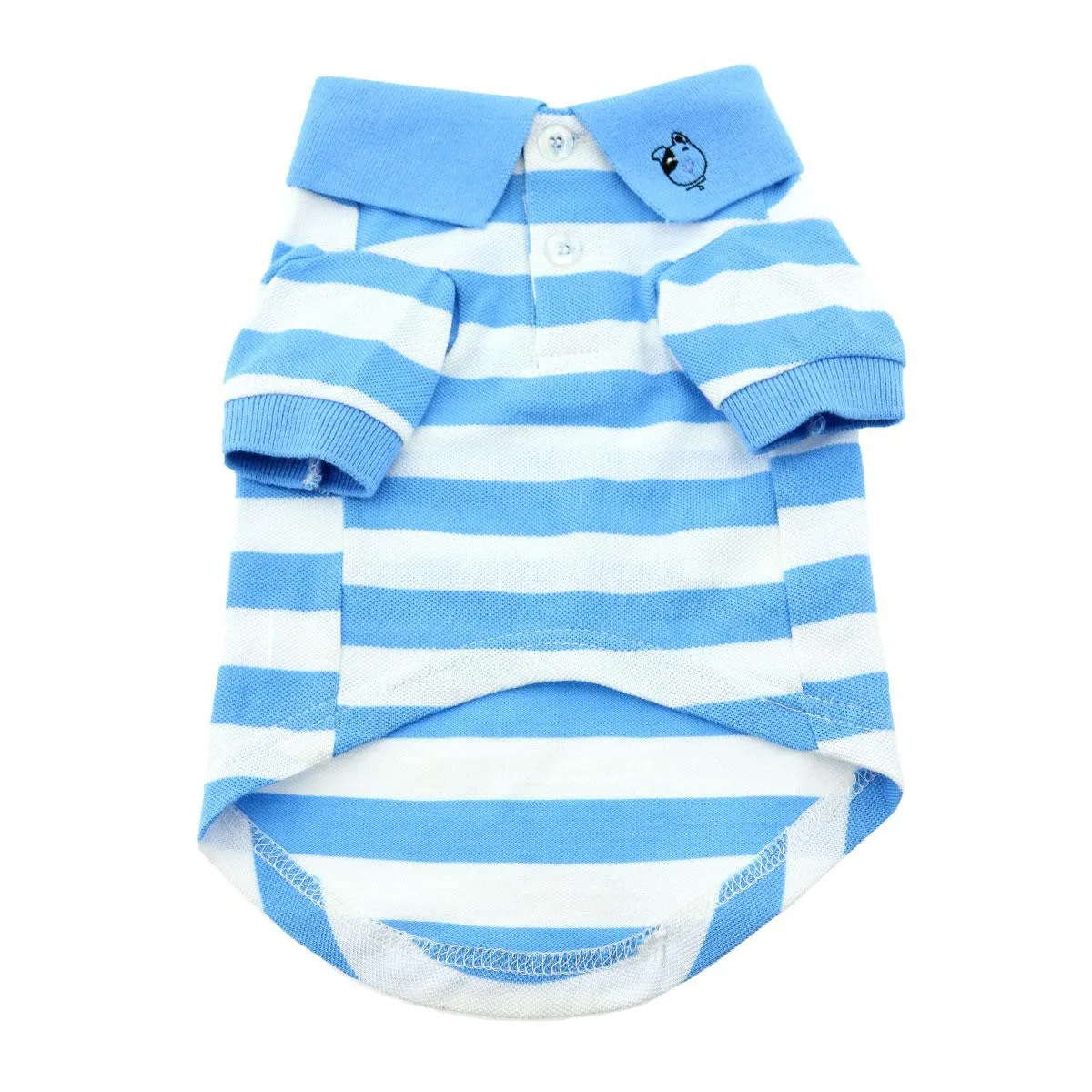 Blue Niagara & White Striped Polo Shirt