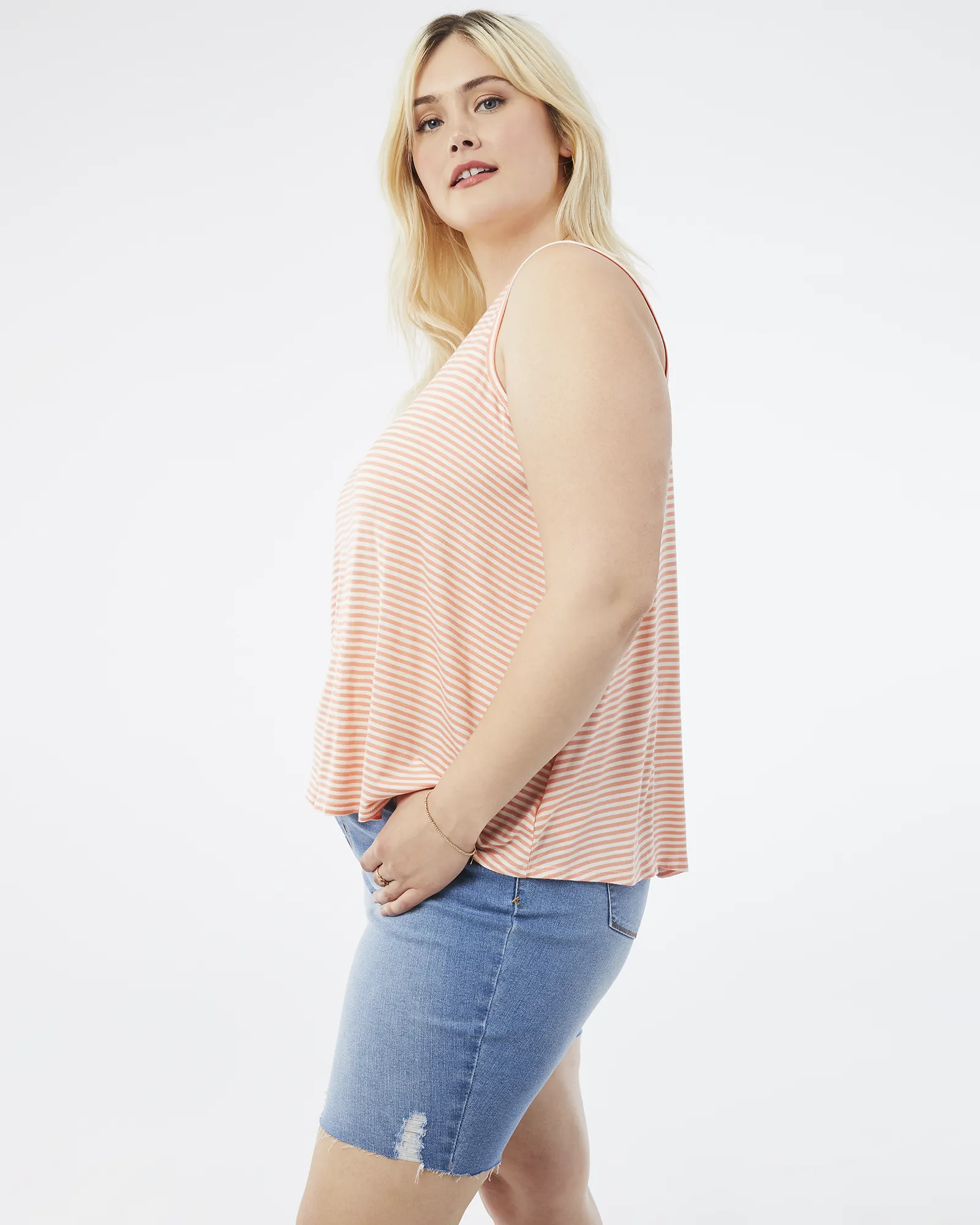 Brenda High-Rise Denim Bermuda Shorts | Light Wash