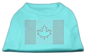 Canadian Flag Rhinestone Shirts Aqua L (14)