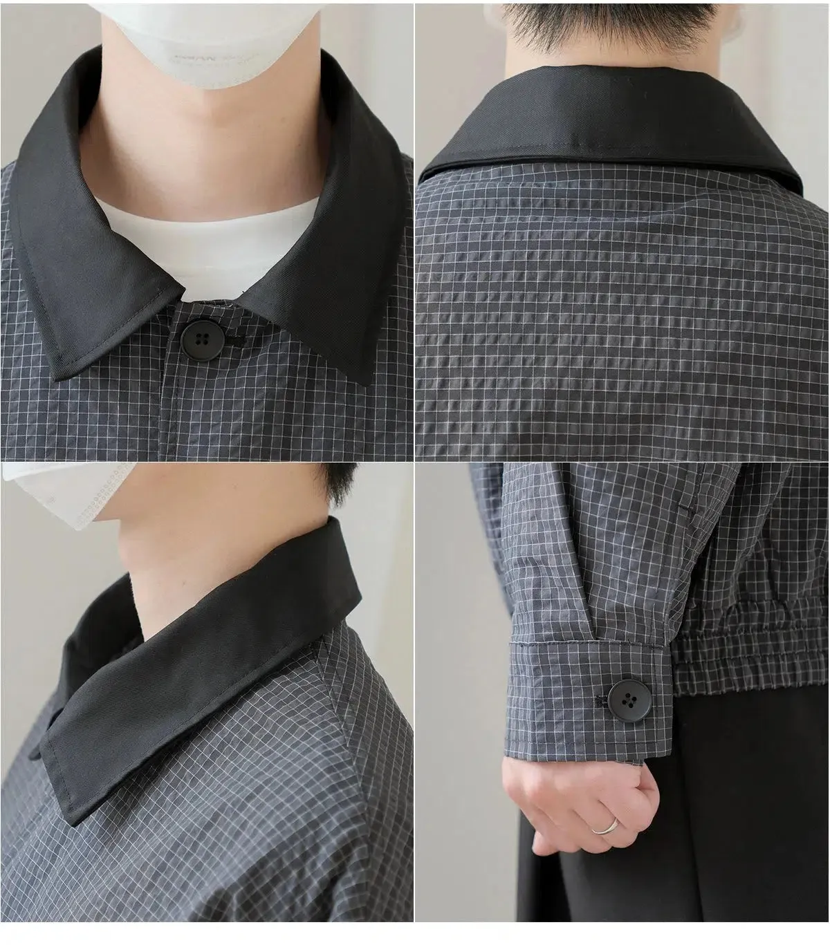 Casual Checkered Button-Up Jacket