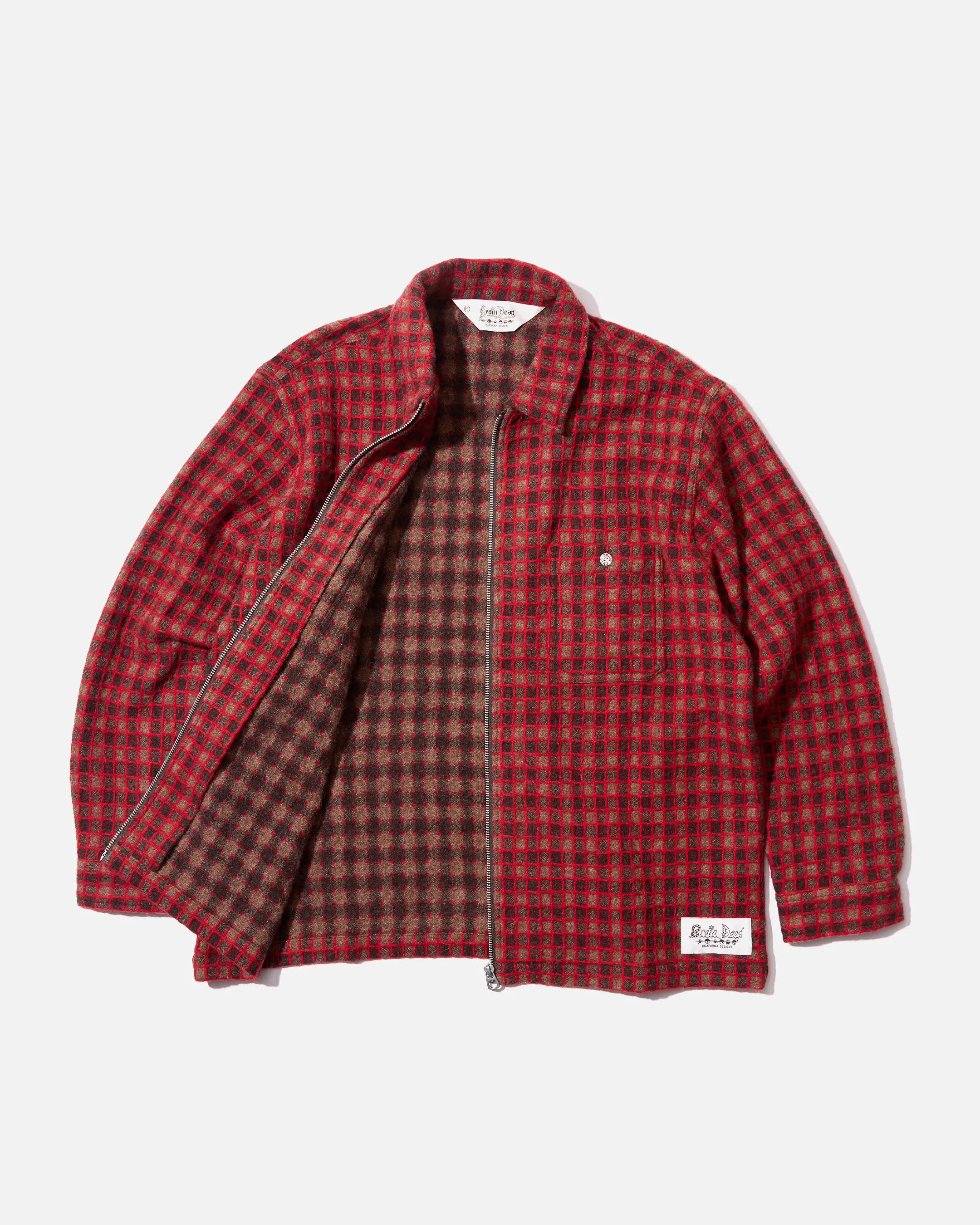 Check Mate Flannel Zip Shirt - Brown