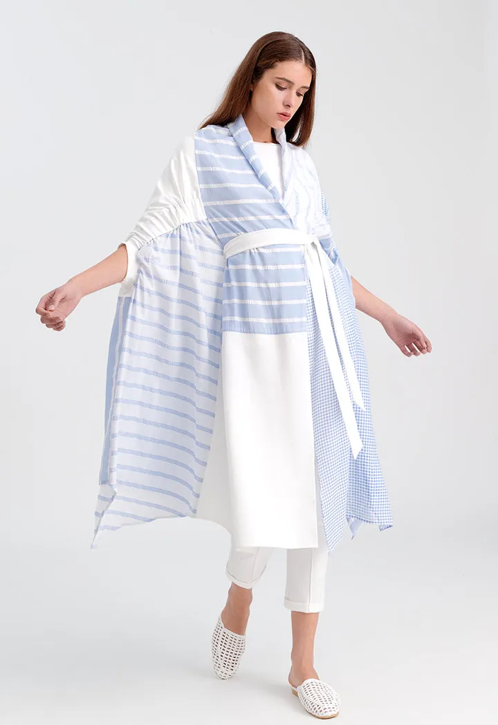 Choice Midi Striped Kimono Blue