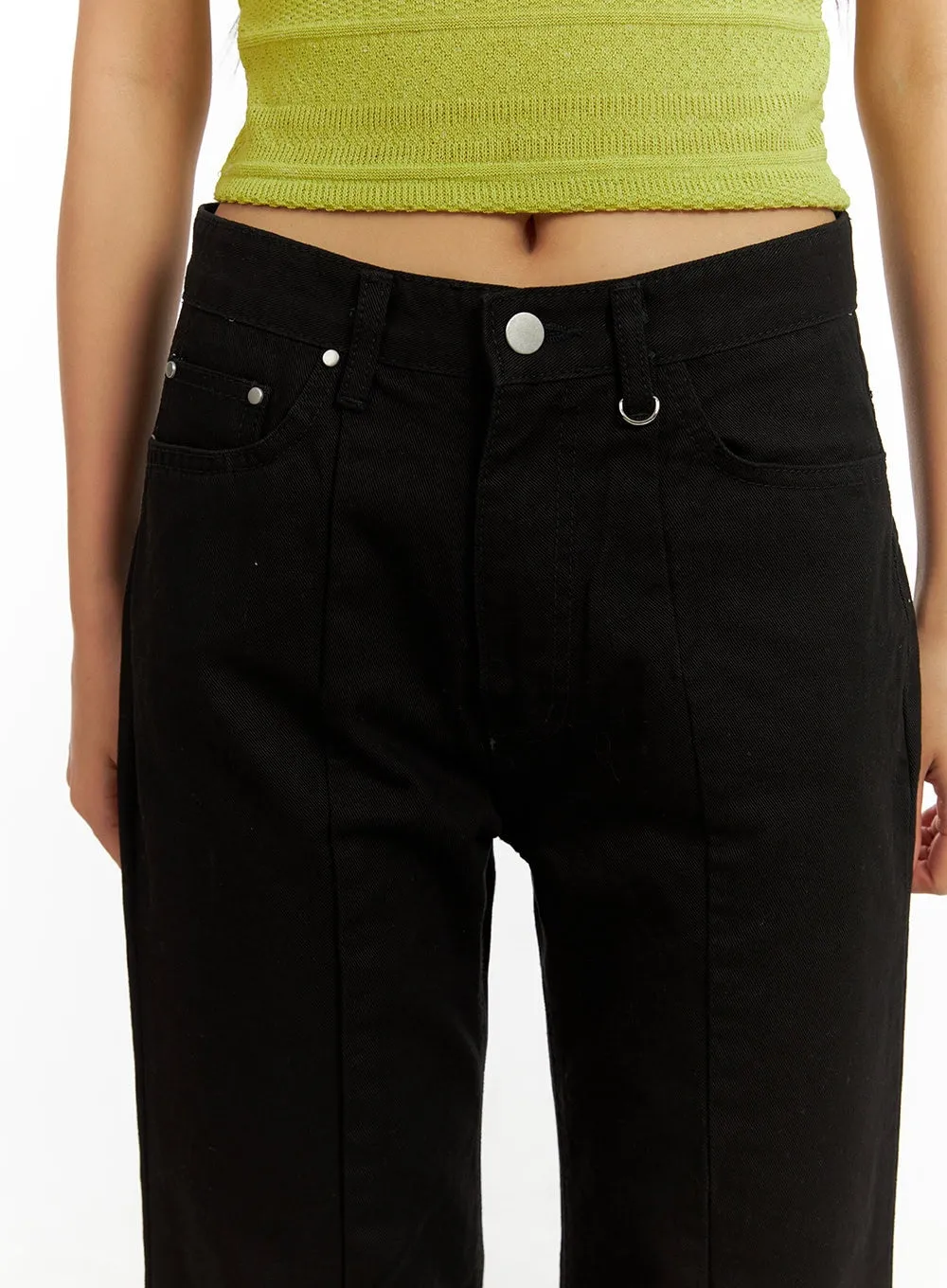 Cotton Slim Bootcut Pants CU414
