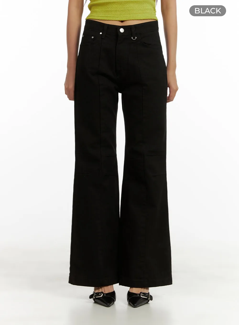 Cotton Slim Bootcut Pants CU414
