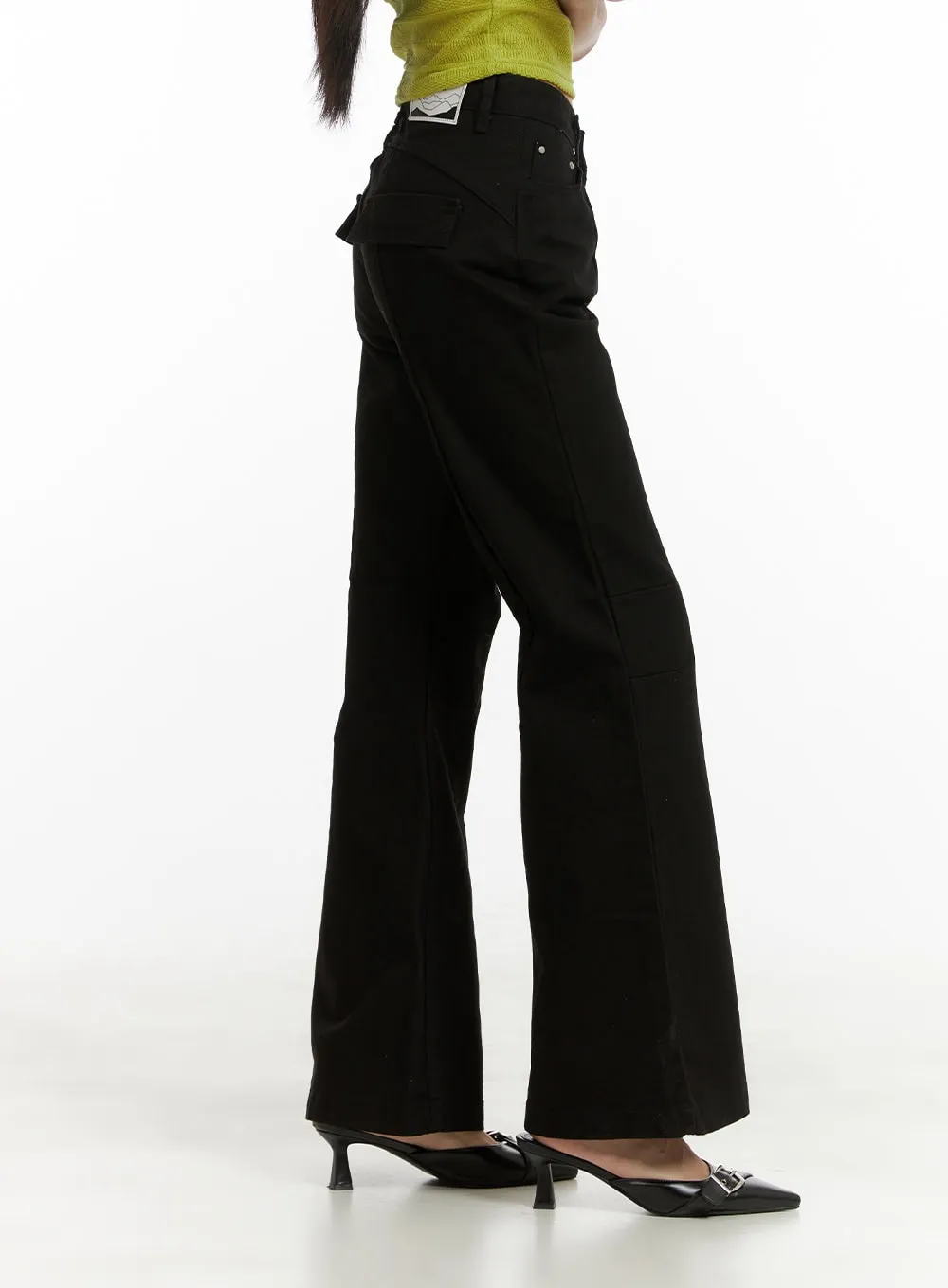 Cotton Slim Bootcut Pants CU414