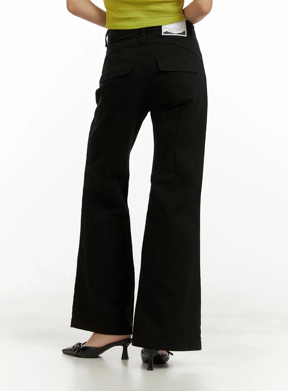 Cotton Slim Bootcut Pants CU414