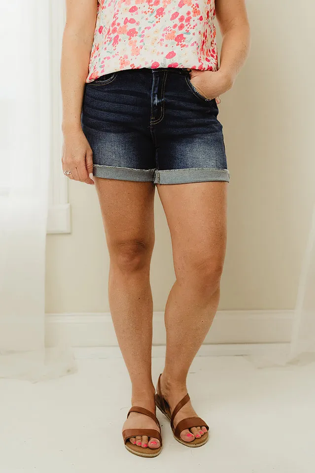 Cuffed Double Button Shorts