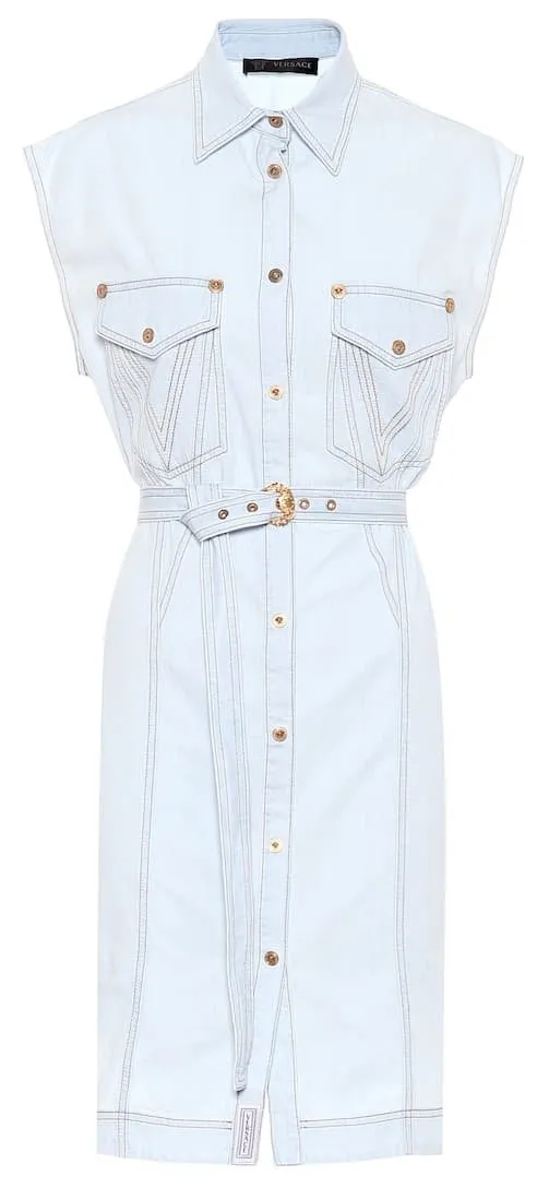 Denim Dress with Baroque Back