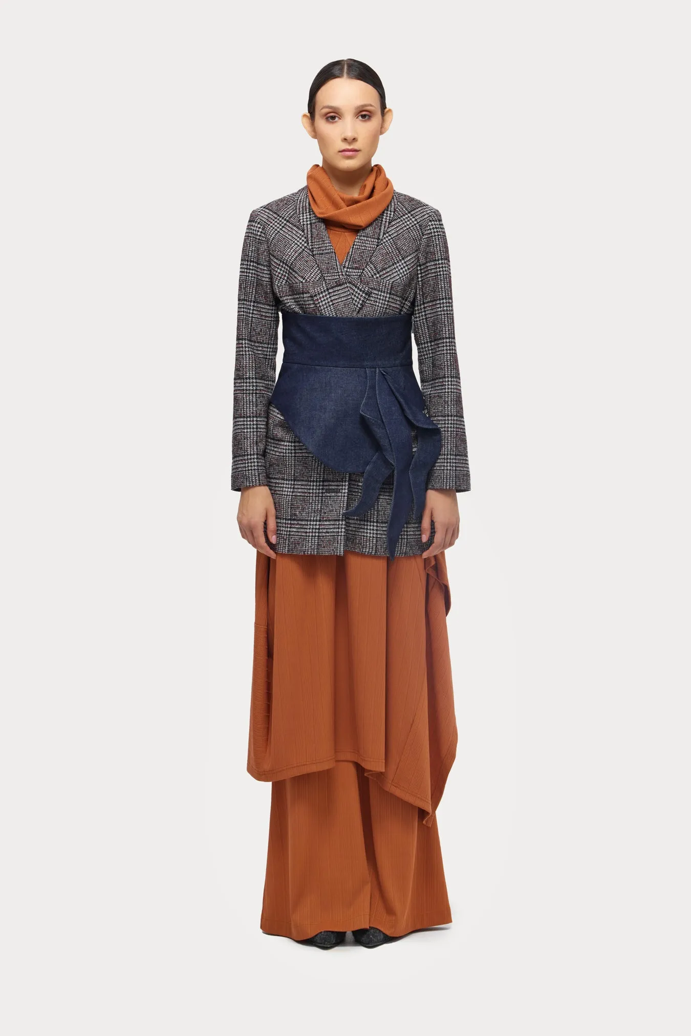 Designer Asymmetrical Belt Denim