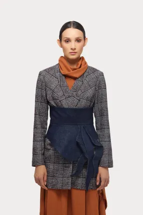 Designer Asymmetrical Belt Denim