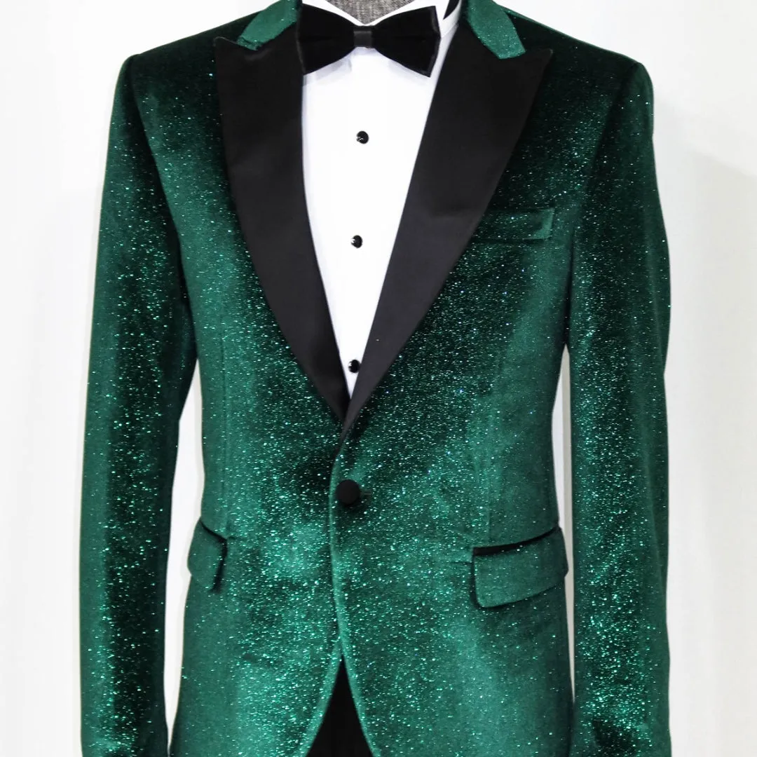 Glitter Green Prom Blazer
