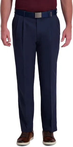 Haggar Men's Cool Right Performance Flex Classic Fit Pleat Front Pant (Regular and Big and Tall Sizes)