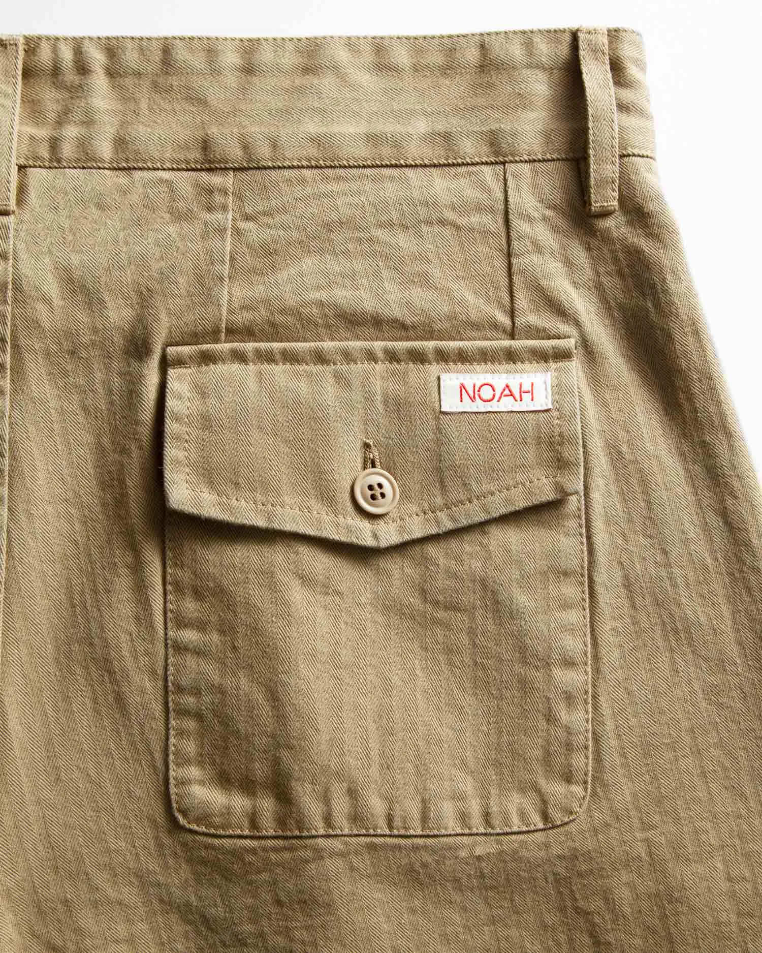 Herringbone Double-Pleat Shorts
