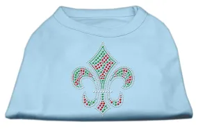 Holiday Fleur de lis Rhinestone Shirts Baby Blue XXL (18)