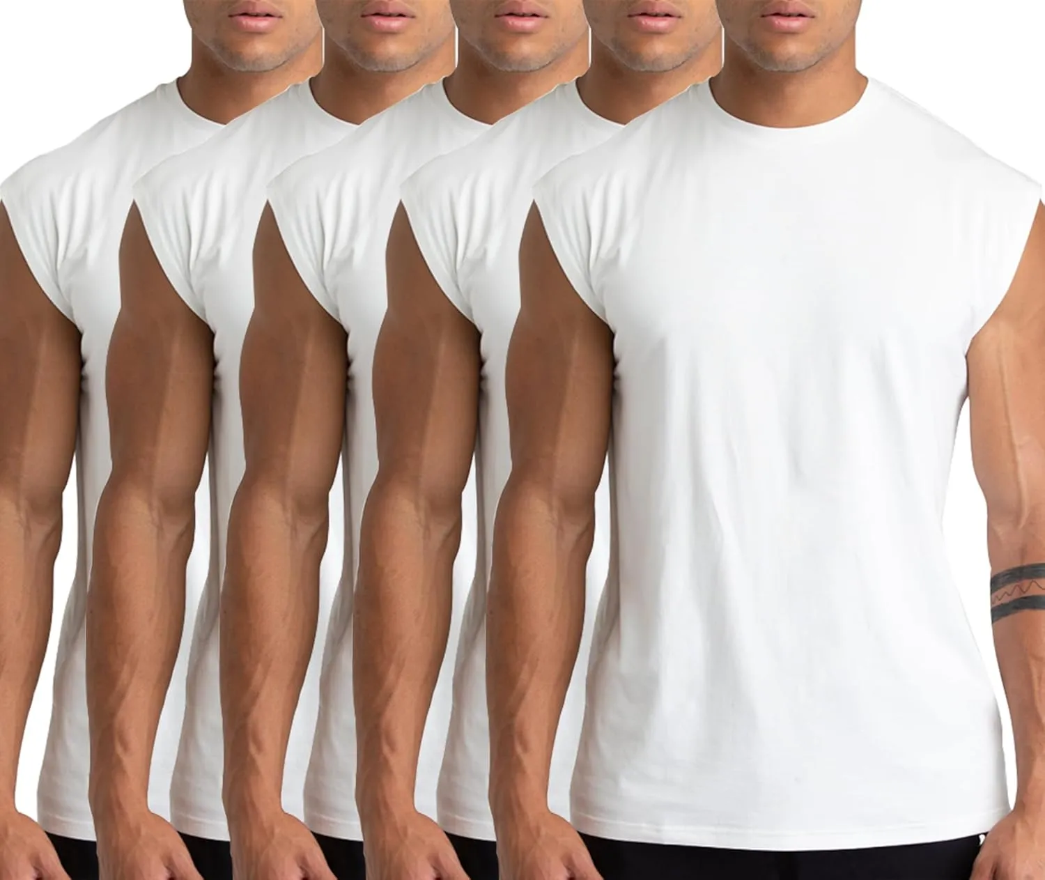 Holure 1 or 3 or 5 Pack Men's Gym Tank Tops Workout Sleeveless T-Shirts Athletic Muscle Tank Training Bodybuilding Shirts