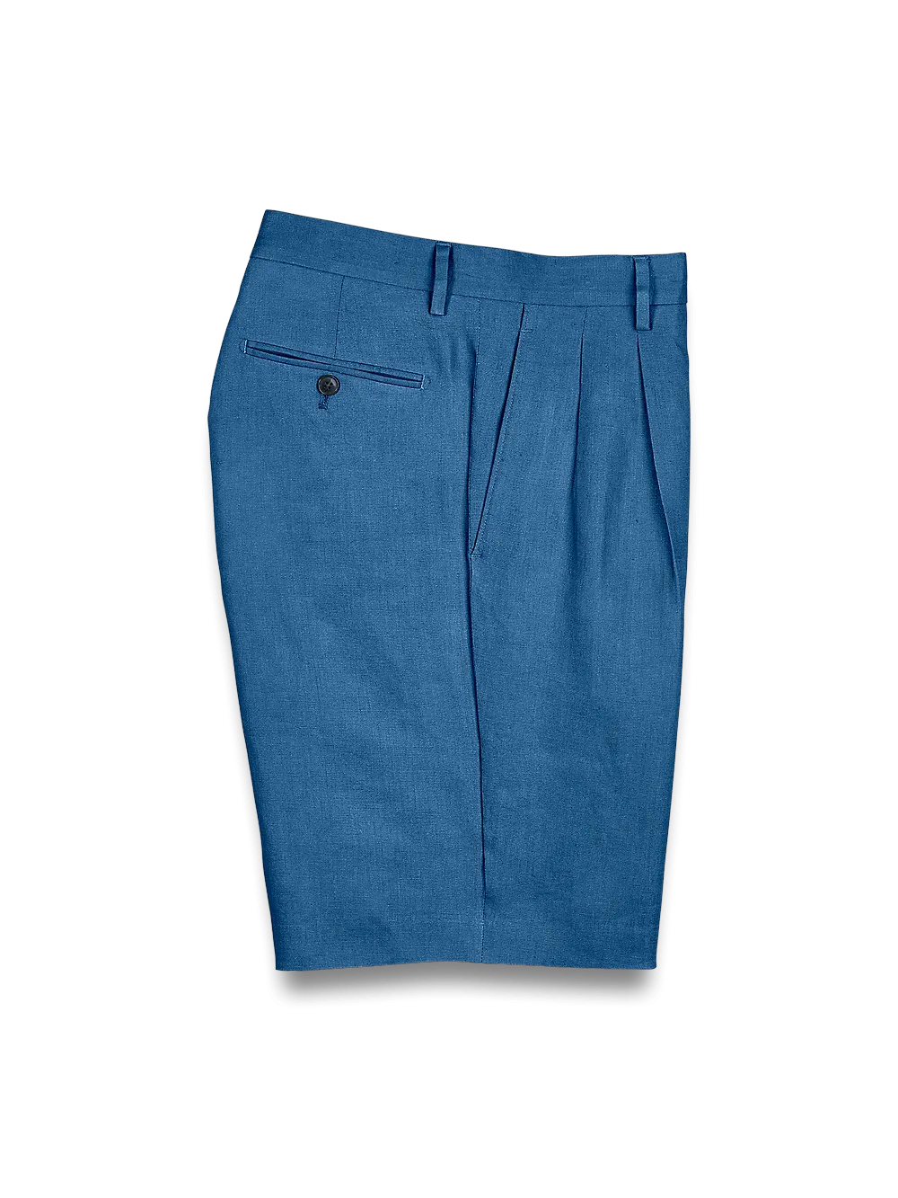 Linen Pleated Shorts - Indigo