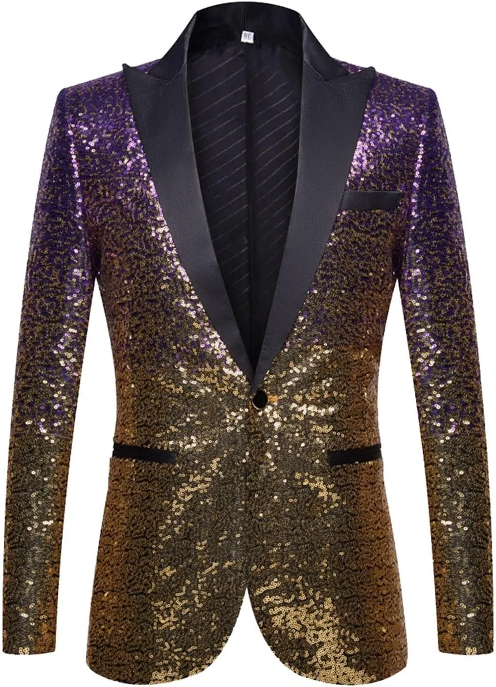 Men's Floral Tuxedo Jacket Jacquard Suit Jacket Slim Fit Blazer for Wedding Prom Dinner Sparkly Long Sleeve Cardigan Coat