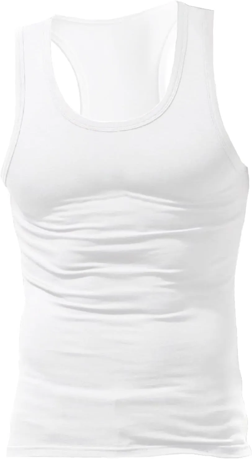 Mens Muscle Tank Tops Casual Gym Fitness Bodybuilding Athletic Sleeveless Shirts Slim Fit Cotton Big and Tall Tees