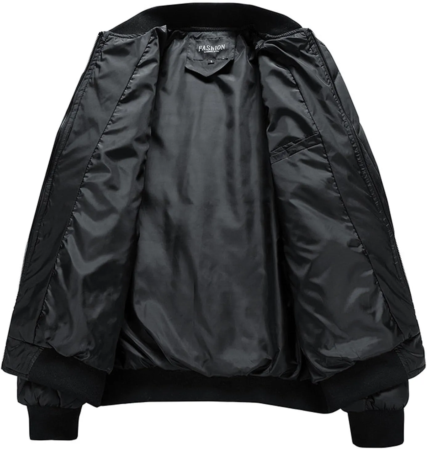 Men's Packable Down Jacket, Puffer Jacket Lightweight Warm Cotton Coat for Hiking Travel, Full Zip Up Thicken Coats