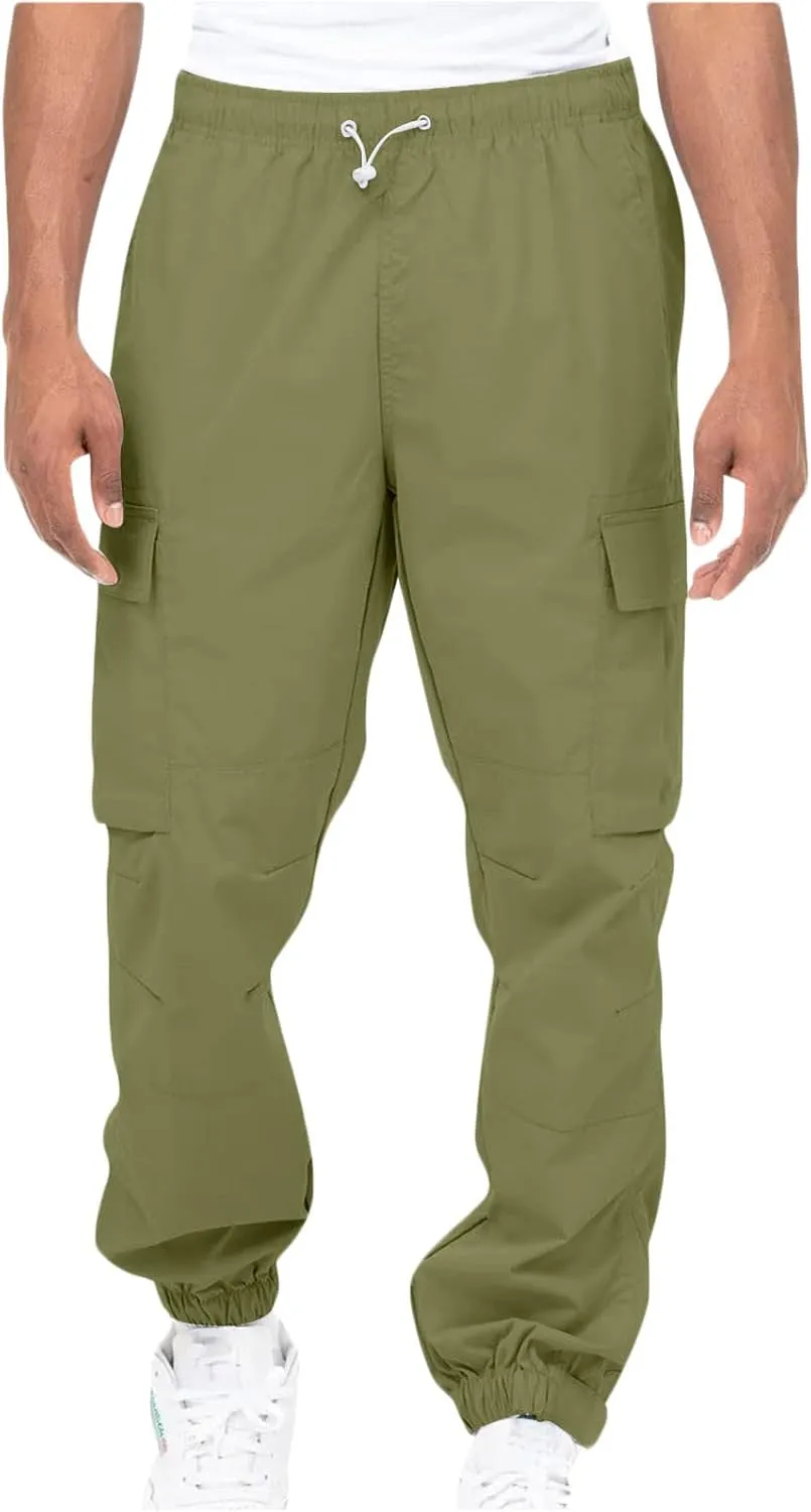 Men's Relaxed Fit Cargo Pants Baggy Straight Leg Pant Outdoor Sweatpants Loose Comfy Trousers Track Bottoms Plus Size