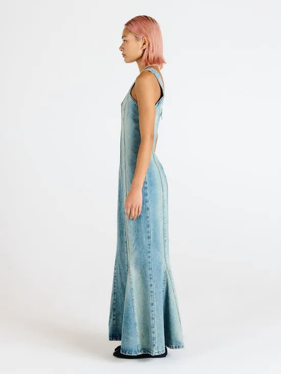 MISS WORLD DENIM MAXI DRESS
