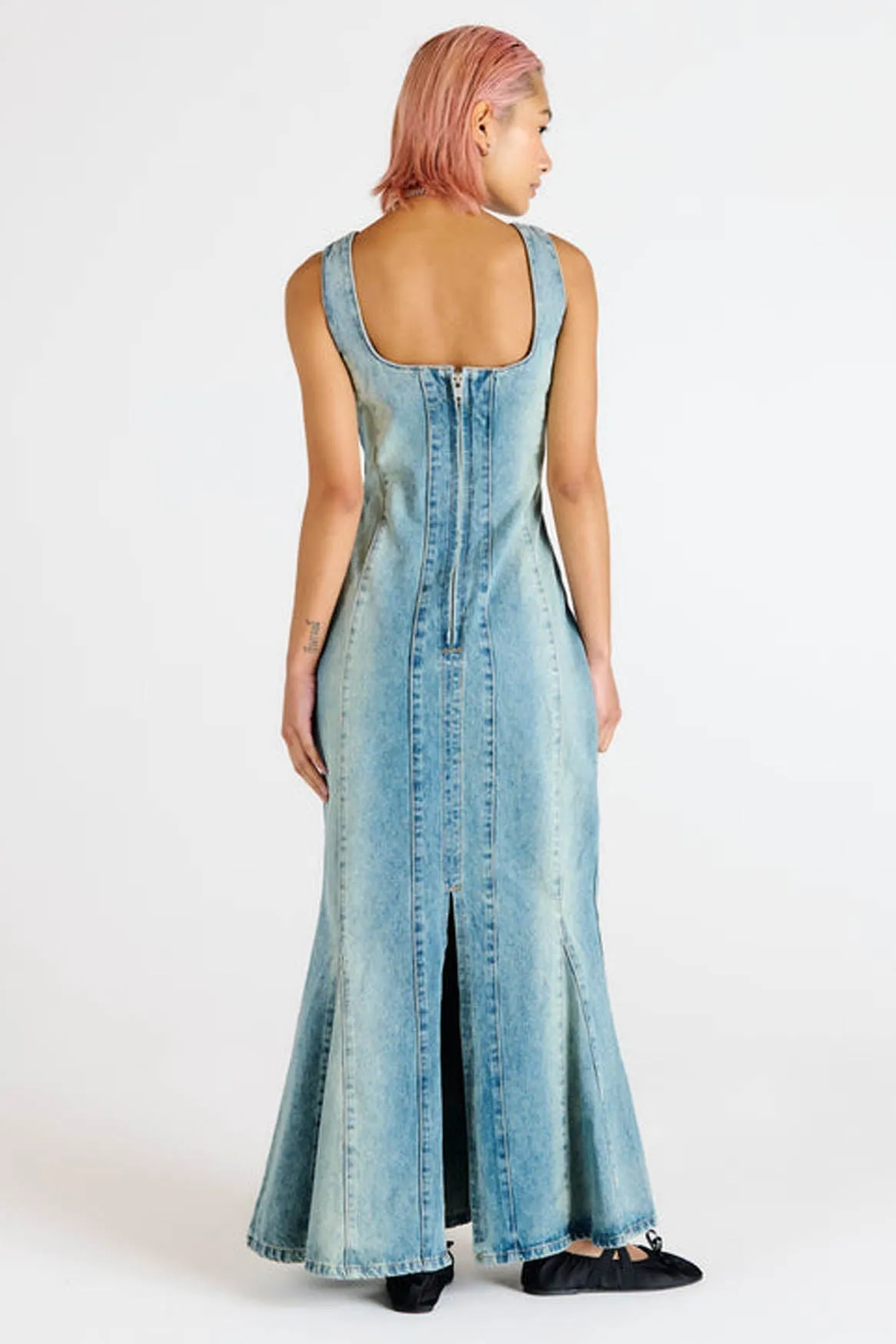 MISS WORLD DENIM MAXI DRESS