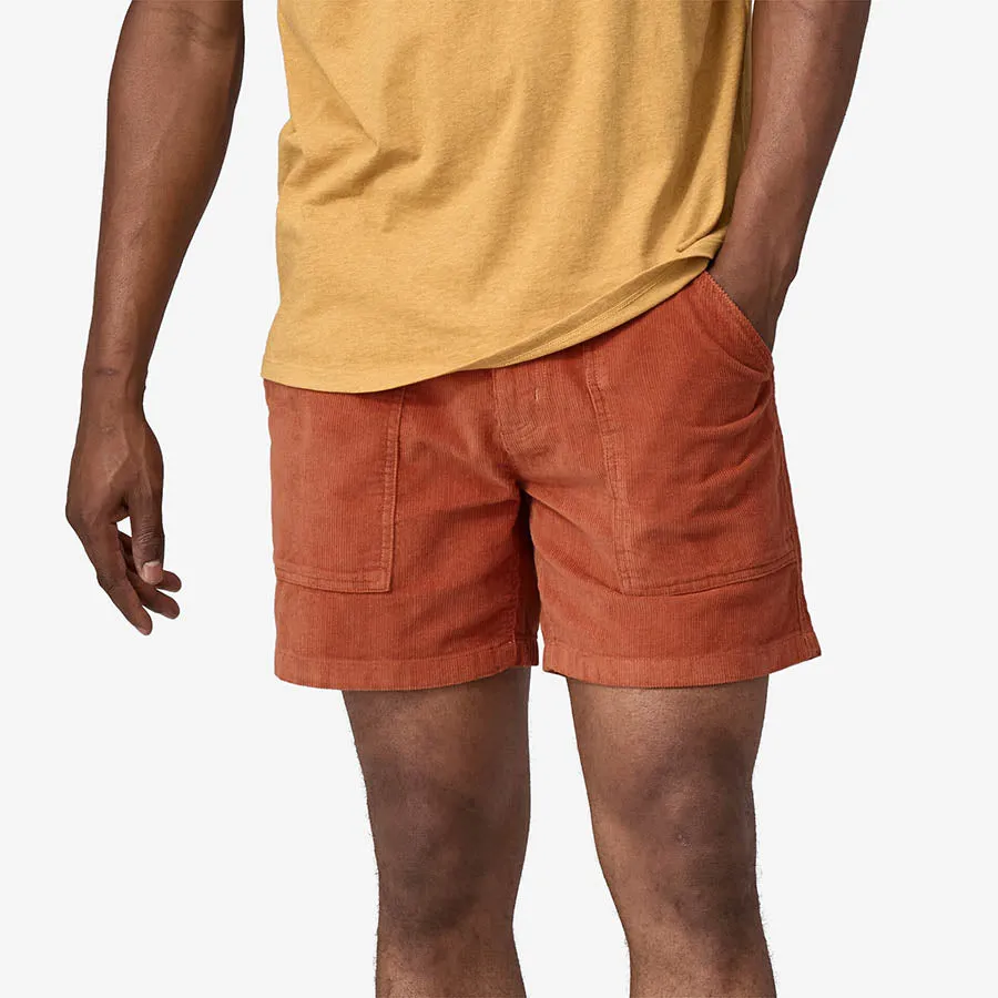 Organic Cotton Cord Utility Shorts 6 In. - Sienna Clay