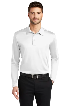 Port Authority® Silk Touch™ Performance Long Sleeve Polo - White