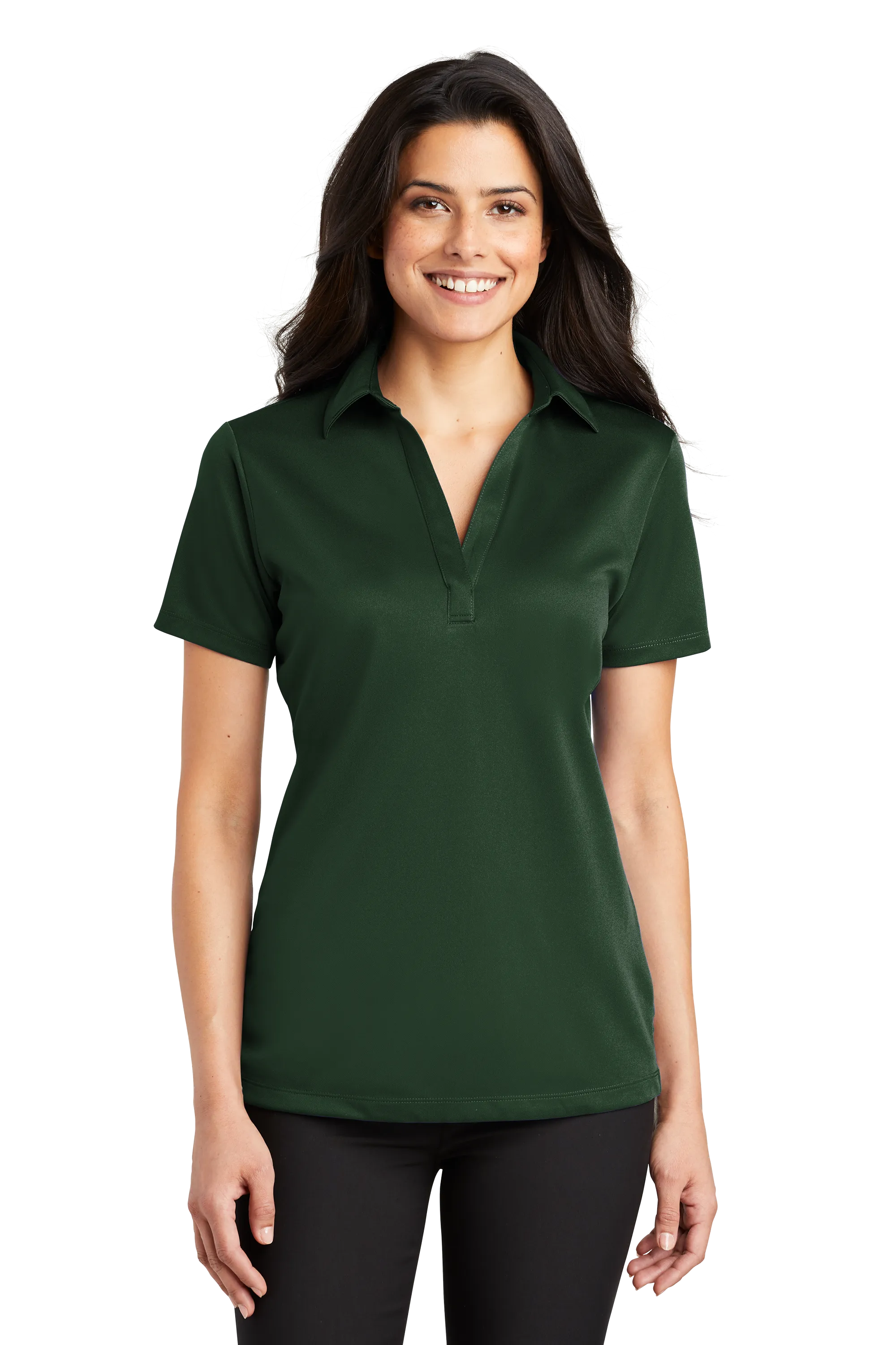 Port Authority® Women's Silk Touch™ Performance Polo - Dark Green