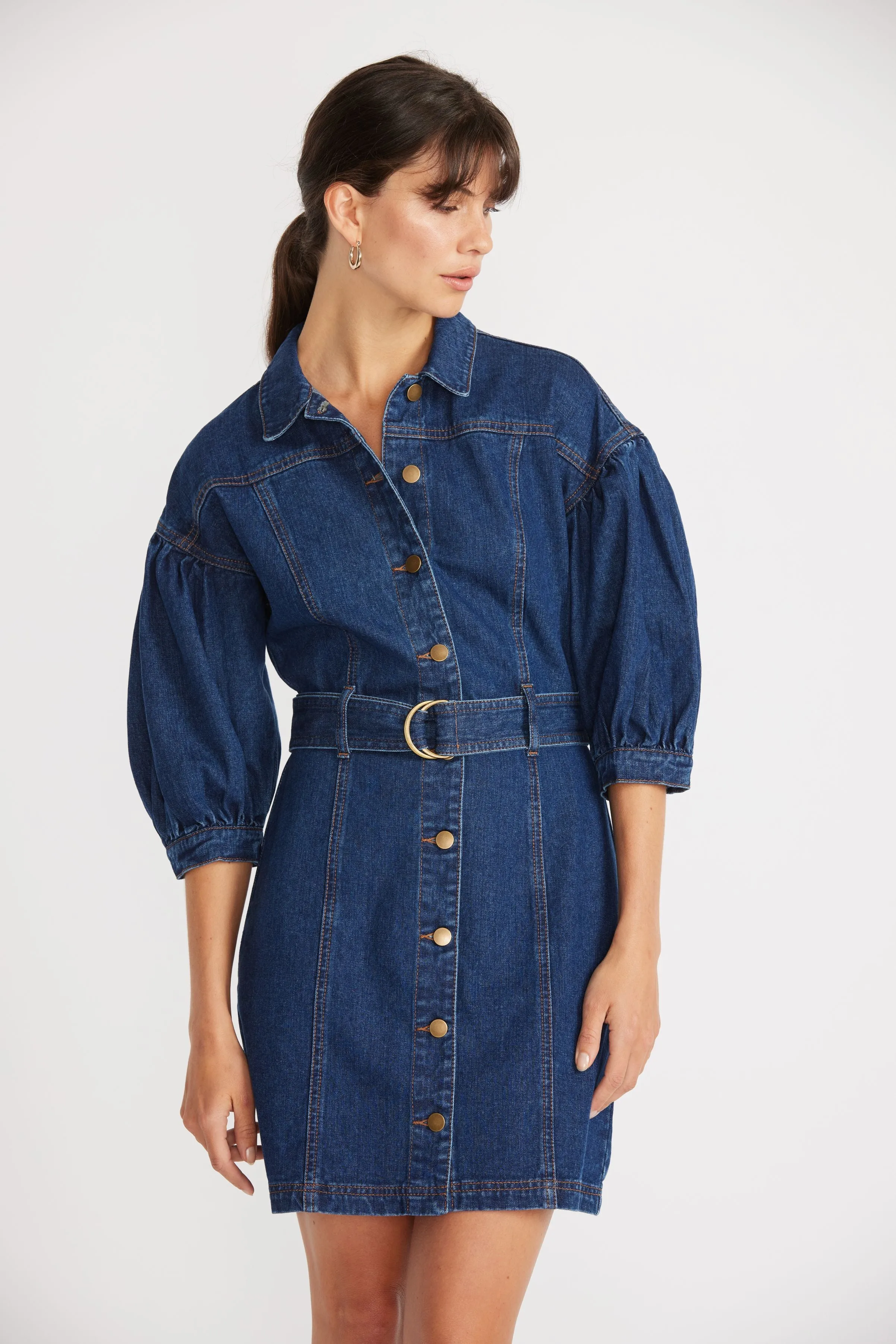 ROMY DENIM MINI DRESS