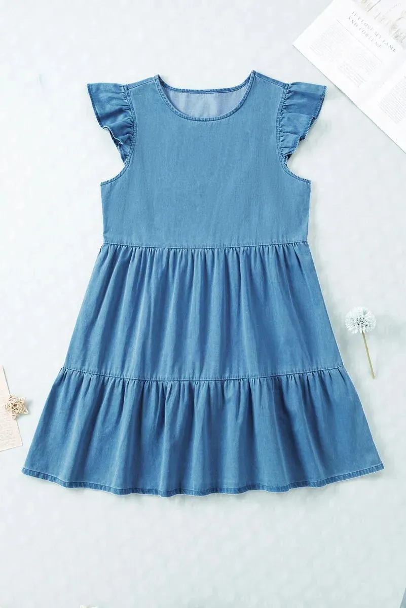 Shop Now for the Ultimate Denim Blue A-Line Chambray Dress