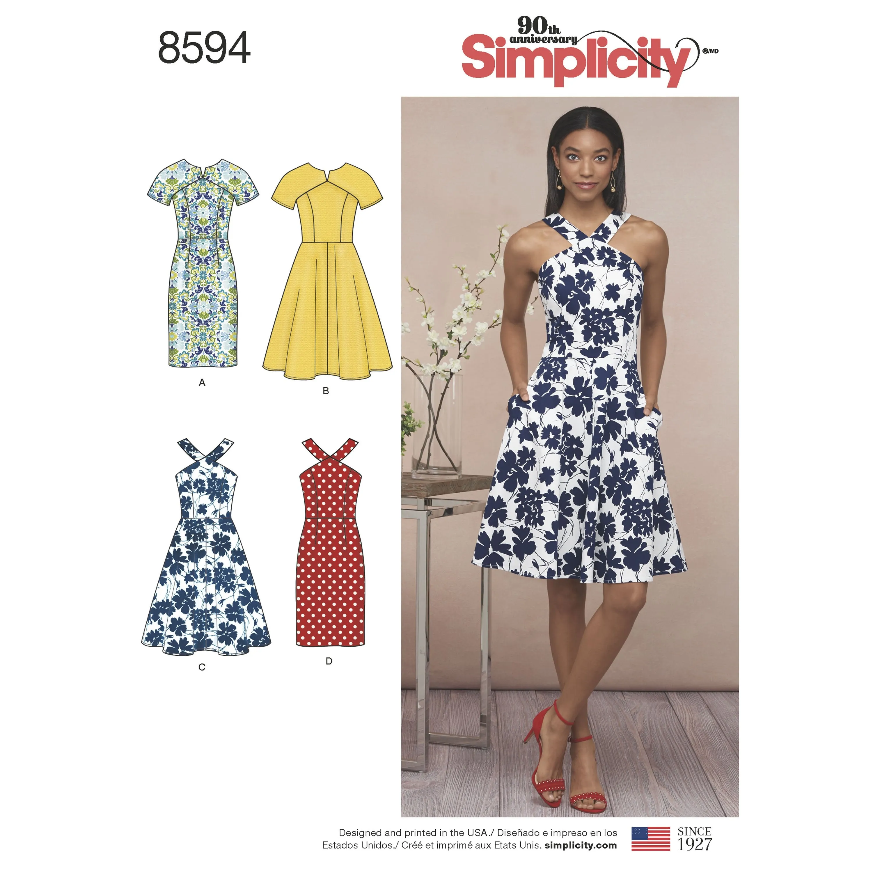 Simplicity Pattern 8594 Women's and Miss petite dresses