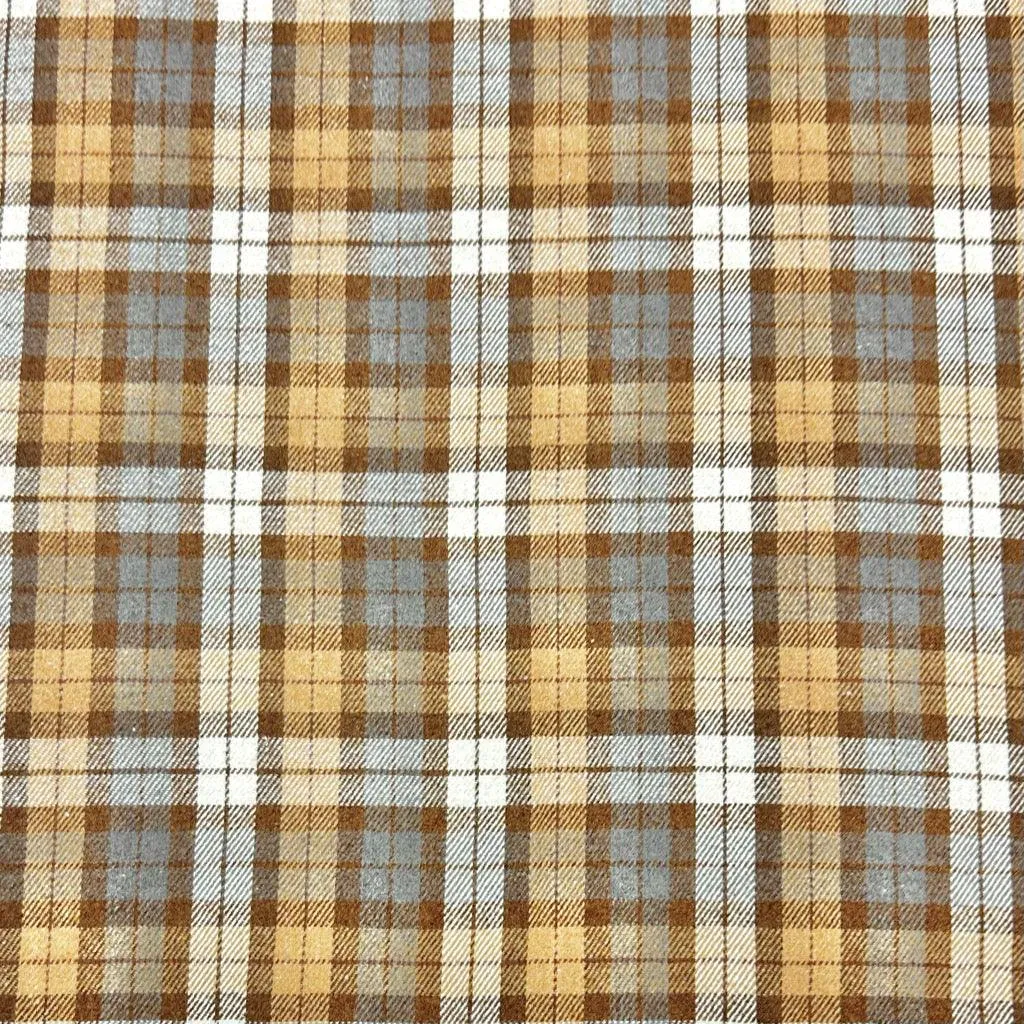 Soft Check Wool Blend Fabric