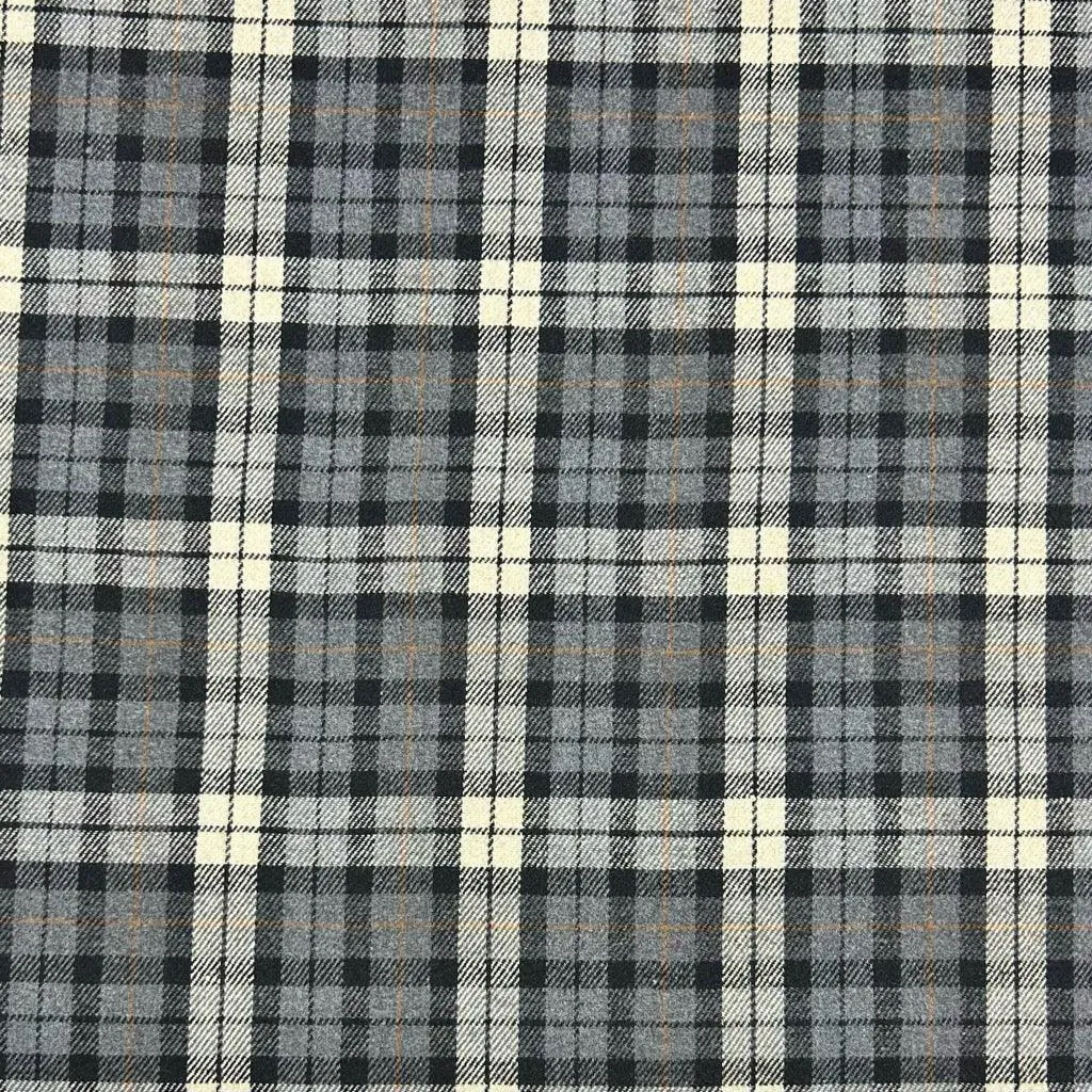 Soft Check Wool Blend Fabric