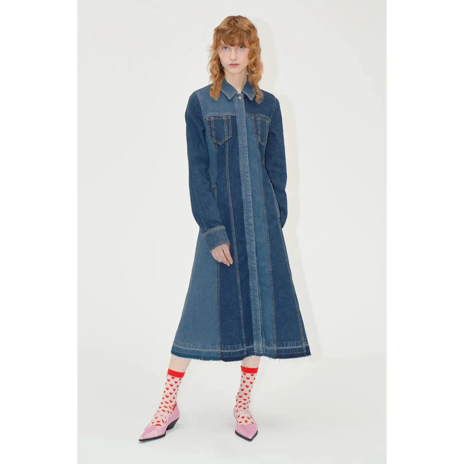 Stine Goya Long Sleeve Denim Dress