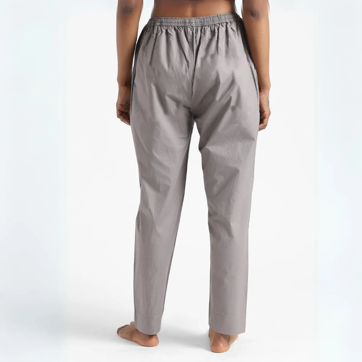 Taupe Slim Fit Pants For Women | Cotton | Everyday Wear