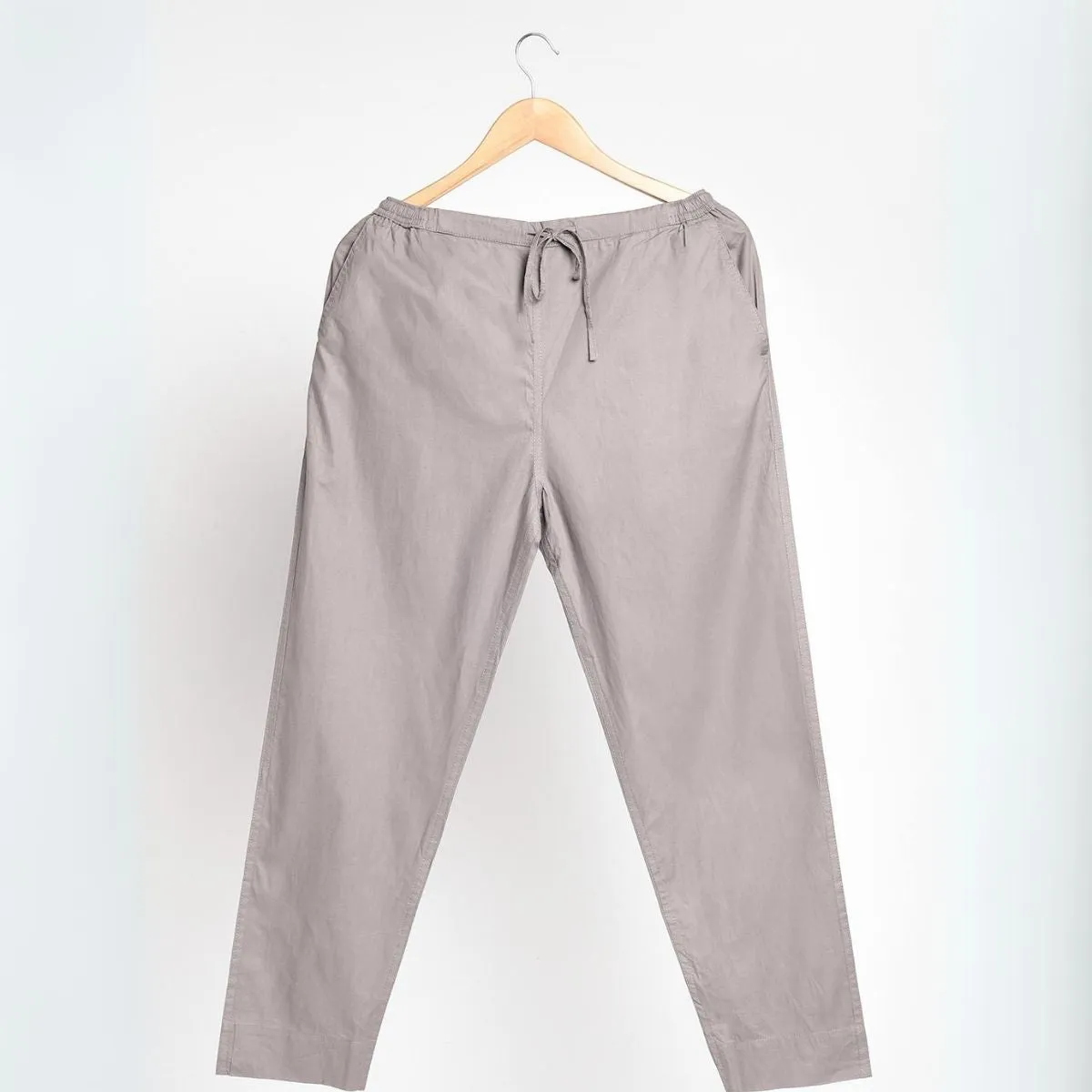 Taupe Slim Fit Pants For Women | Cotton | Everyday Wear