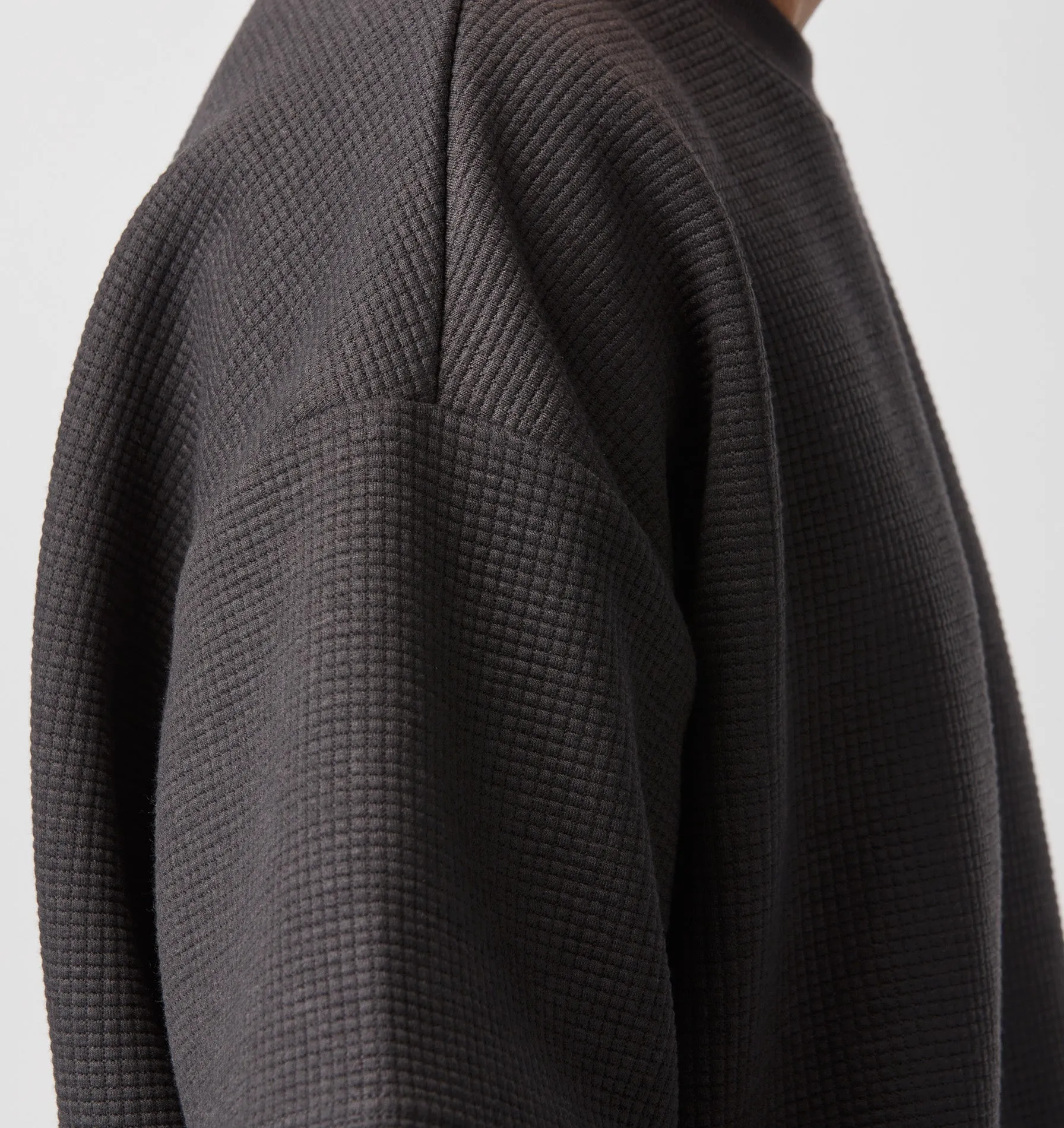 Textured Heavy Box Tee - Charcoal