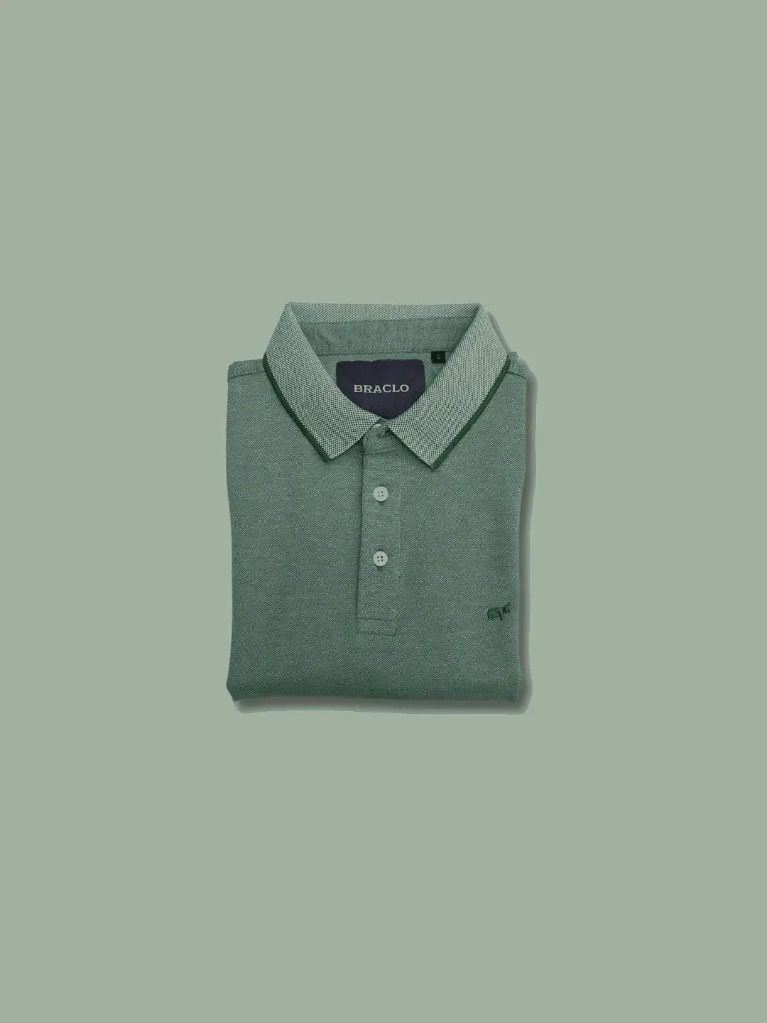 Textured Polo Pastel Green Shirt