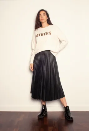 The Others - The PU Sunray Skirt - Black