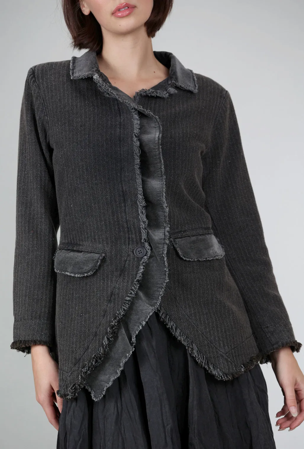 Velvet Patchwork Blazer, Iron