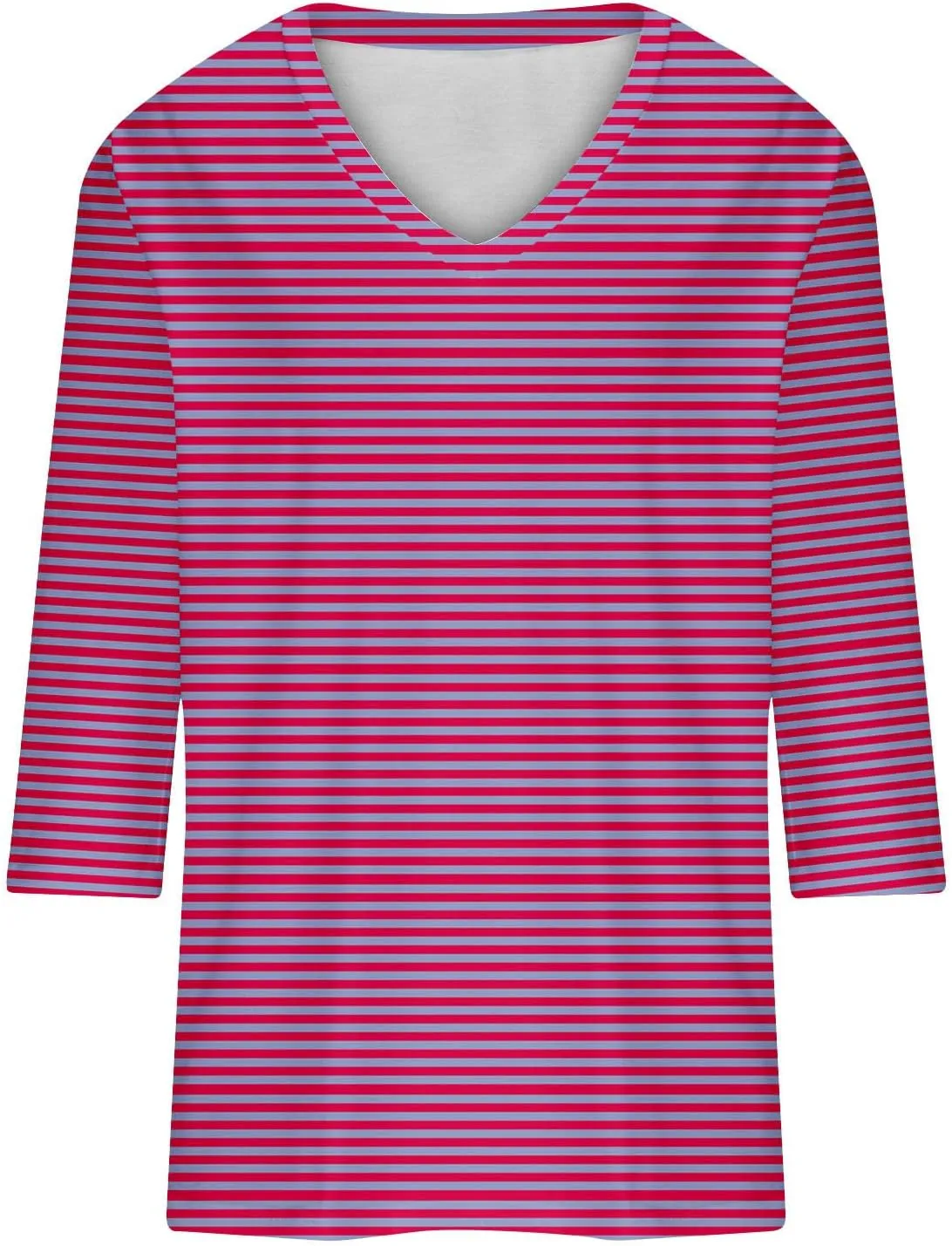 Womens 3/4 Sleeve Tunic Tops Casual V Neck Shirts Basic Tees Business Work Blouses Summer Fall 2025 Clothes
