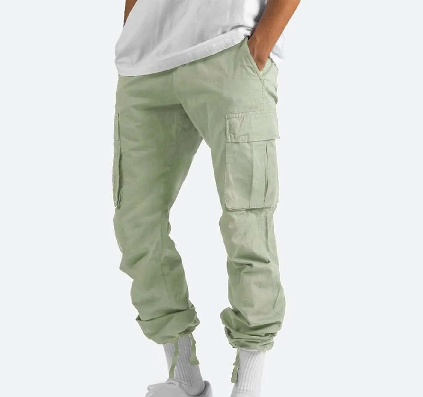 Work Pants for Men Construction Flex Ripstop Tactical Joggers Lightweight Hiking Cargo Trousers with Pockets