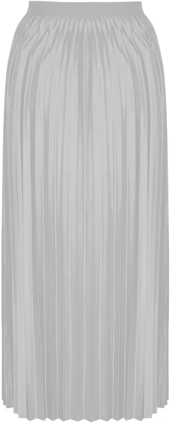 Xiaojmake Pleated Midi Skirts for Women A-Line High Elastic Waisted Summer Flowy Beach Maxi Skirt Chiffon Long Swing Skirts